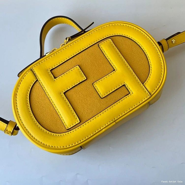 Cheap Yellow In Calf Leather Mini O'Lock Camera Case Fendi 0823